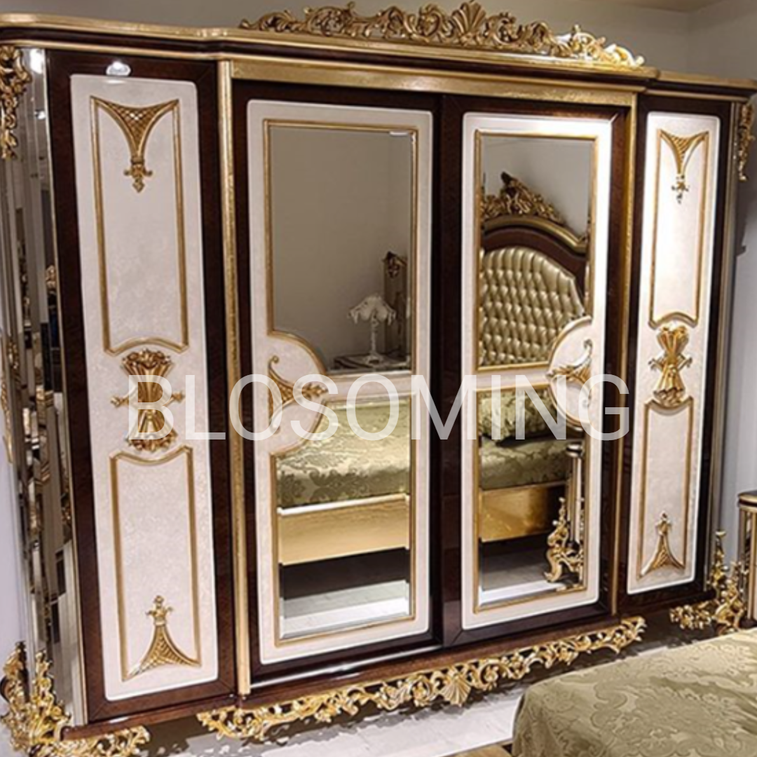 Luxery & Premium Hand Maded Bed Room Furniture WIth Gold Edition