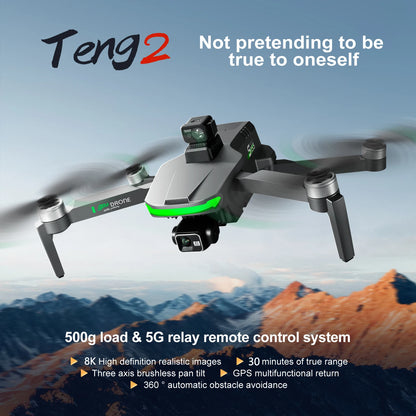 S155 Pro Max Drone 5G GPS Professional 8K HD Aerial Photography 3-Aixs-Gimbal Load 500g No/360 Obstacle Avoidance Quadrotor Dron