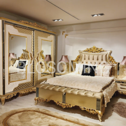 Luxery Bed Room set ( Goden Color )