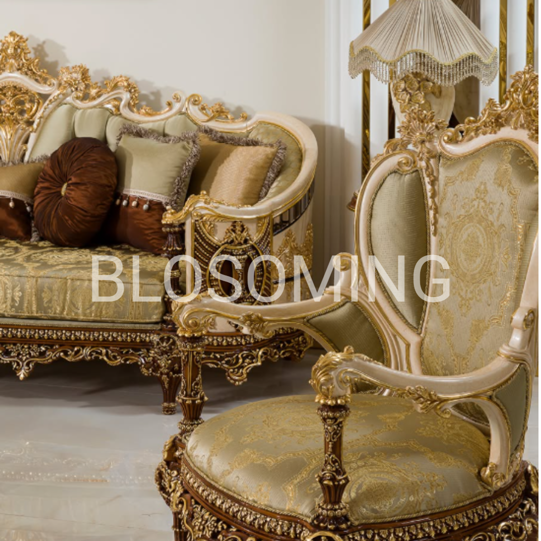 Luxery And Classic Bed Rooom with Sofa set