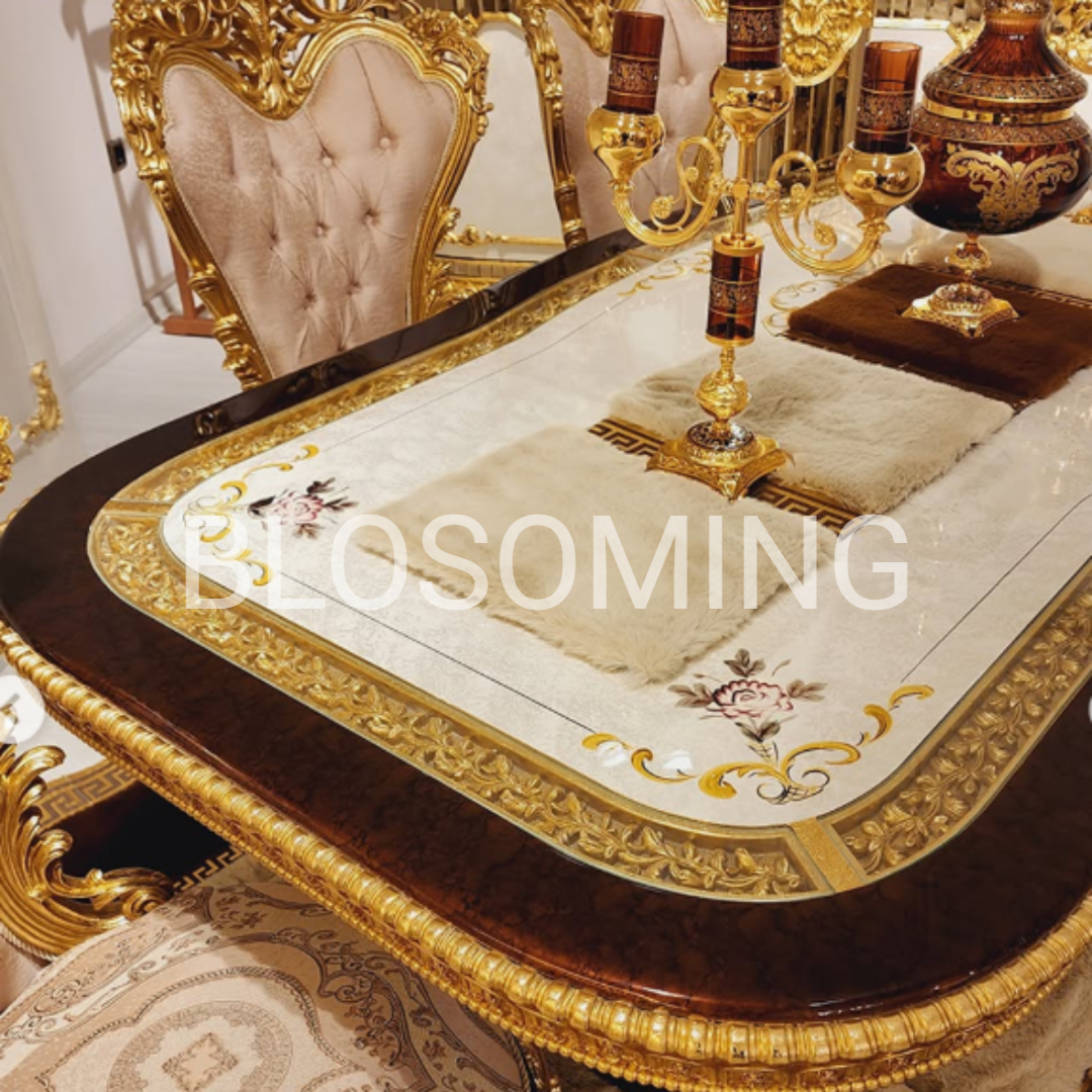 Premium Golden Hand Maded Bed Room Set
