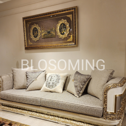 Luxery Golden Bed And Dinning Room Set