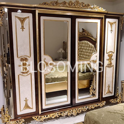 Luxery & Premium Hand Maded Bed Room Furniture WIth Gold Edition