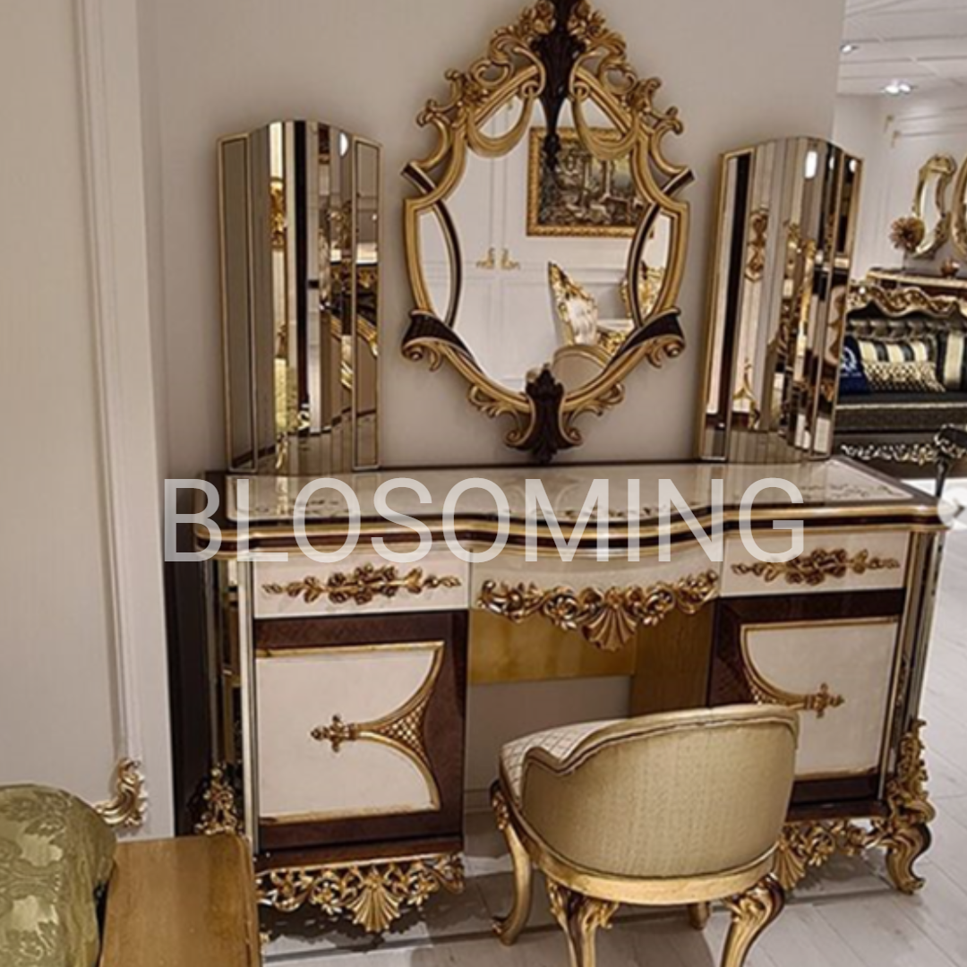 Luxery & Premium Hand Maded Bed Room Furniture WIth Gold Edition