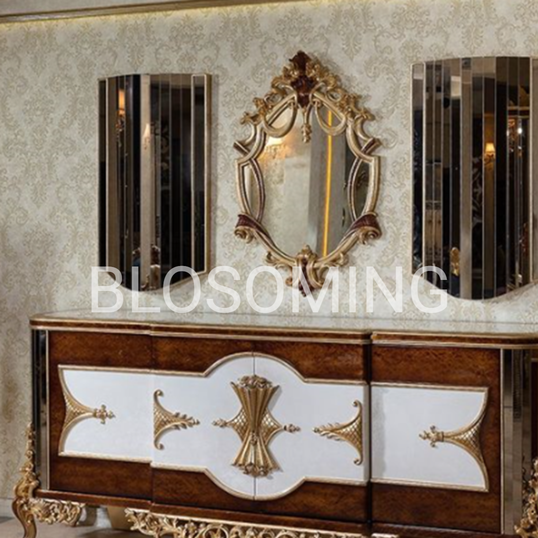 Luxery & Premium Hand Maded Bed Room Furniture WIth Gold Edition