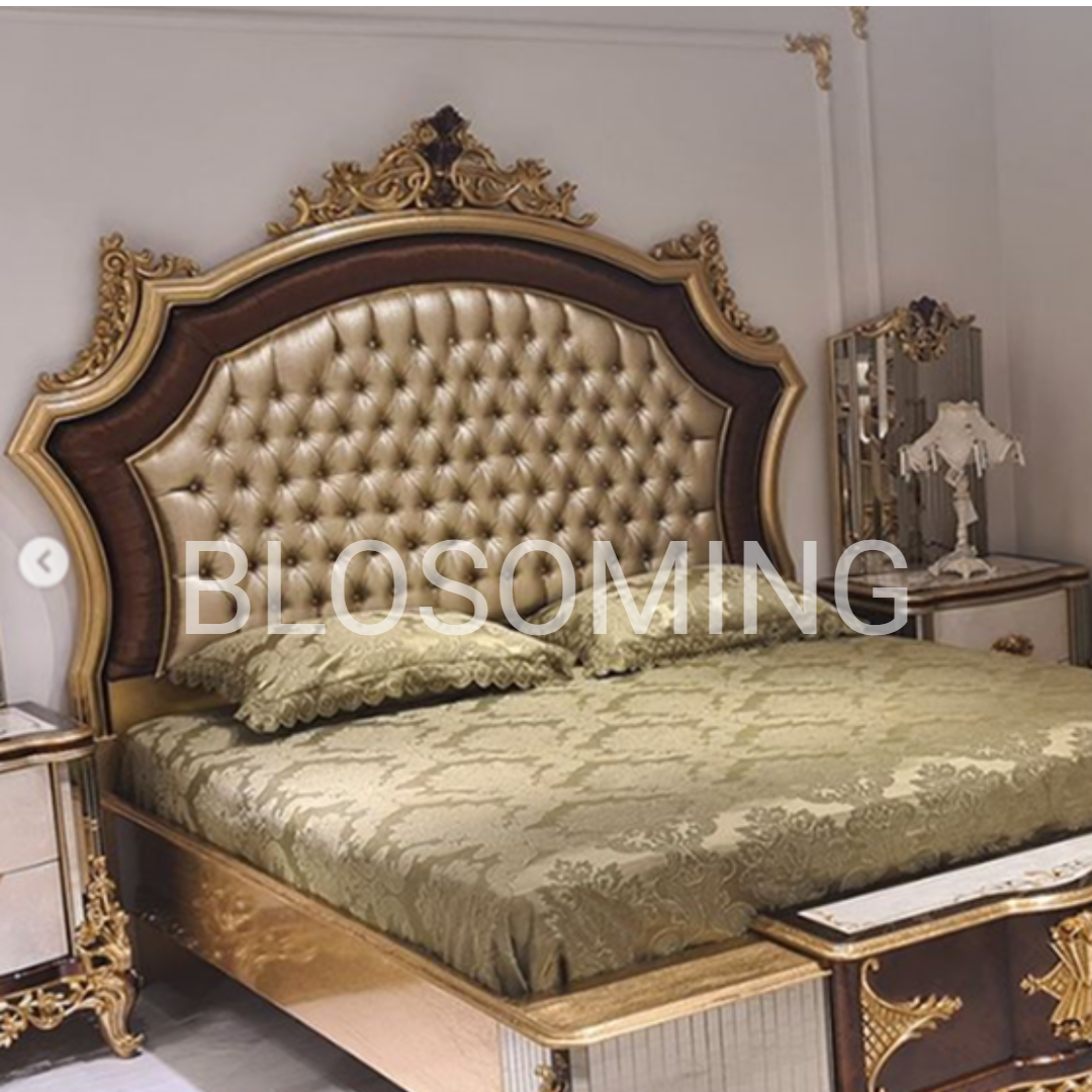 Luxery & Premium Hand Maded Bed Room Furniture WIth Gold Edition