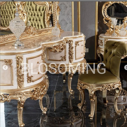 Hand Maded Bed Room Furniture (Green Color)