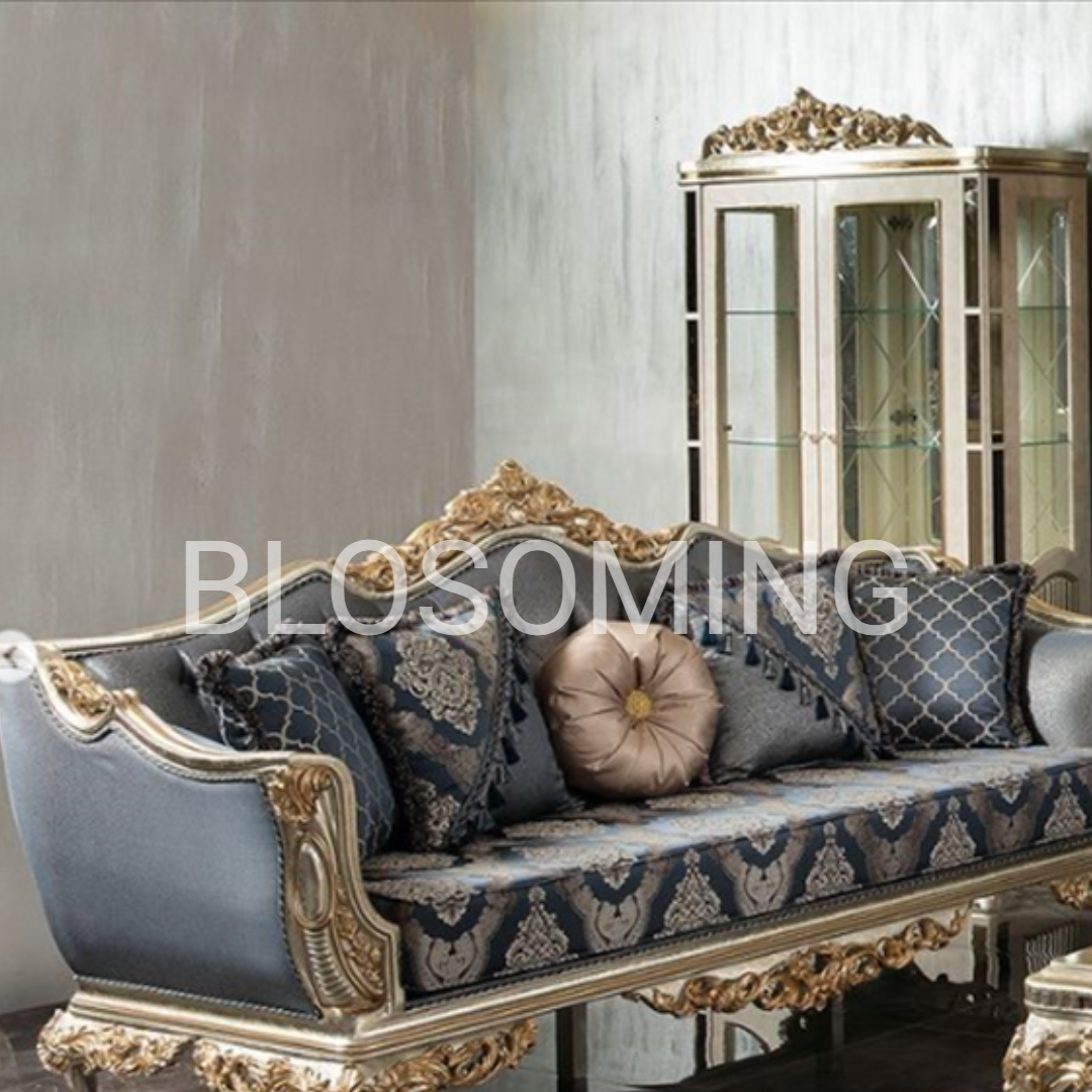 Premium Hand Crafted Bed Room Furniture (Grey Color)