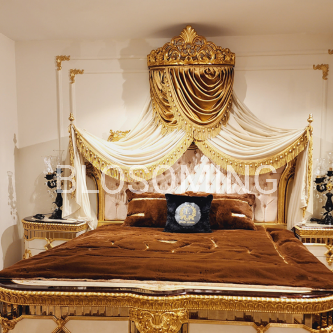 Luxery Gold Color Bed Room Set
