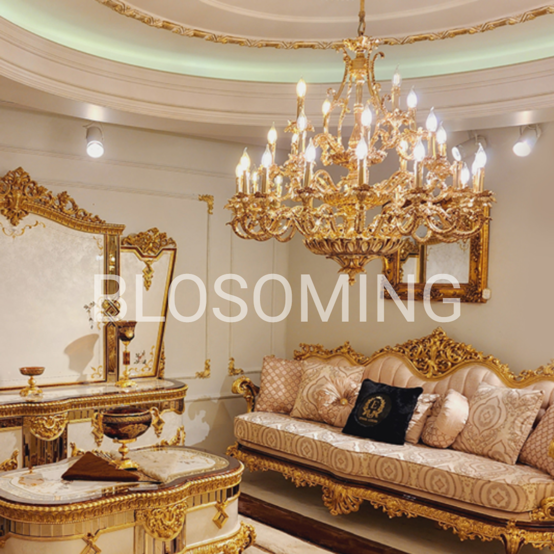 Luxery Gold Color Bed Room Set