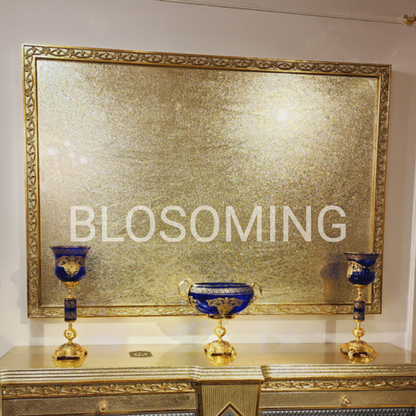 Luxery Bed Room Set ( Gold & Blue ) Color