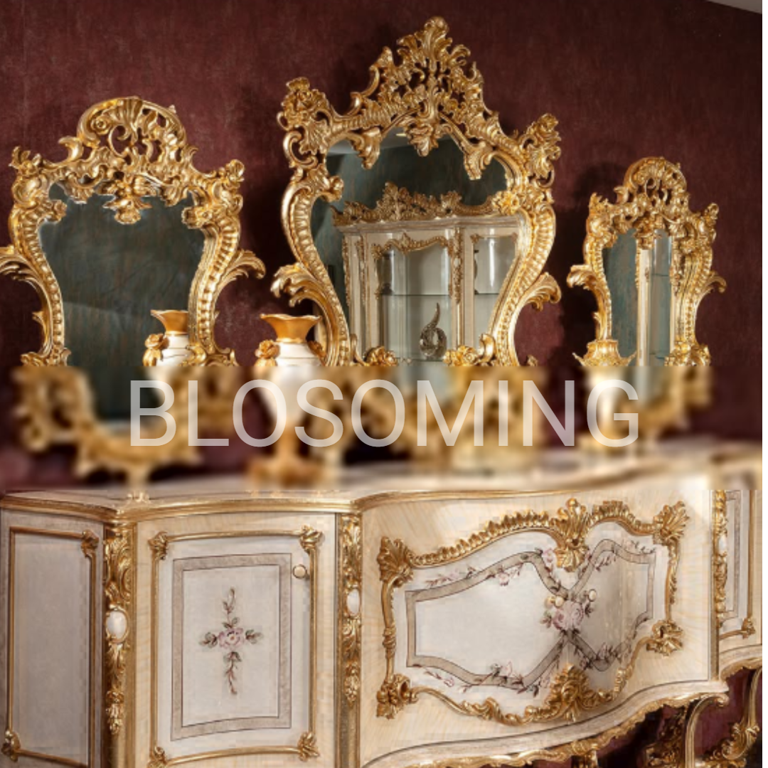 Premium CLassic Bed Room Set With Gold Edtion