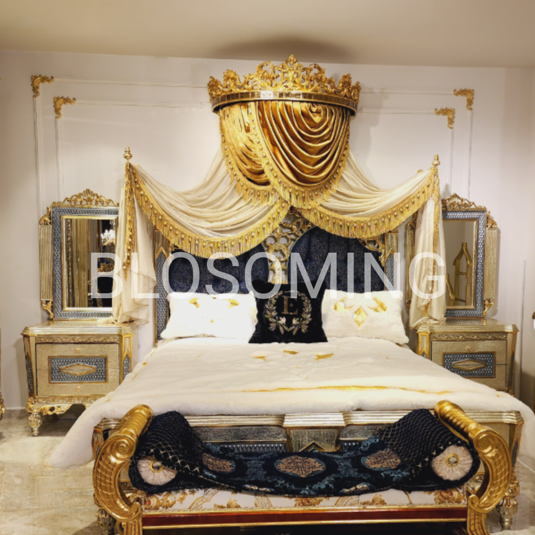 Golden Luxery Bed Room Set