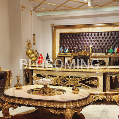 Premium Office Sofa Set Siwh Brown Edtion