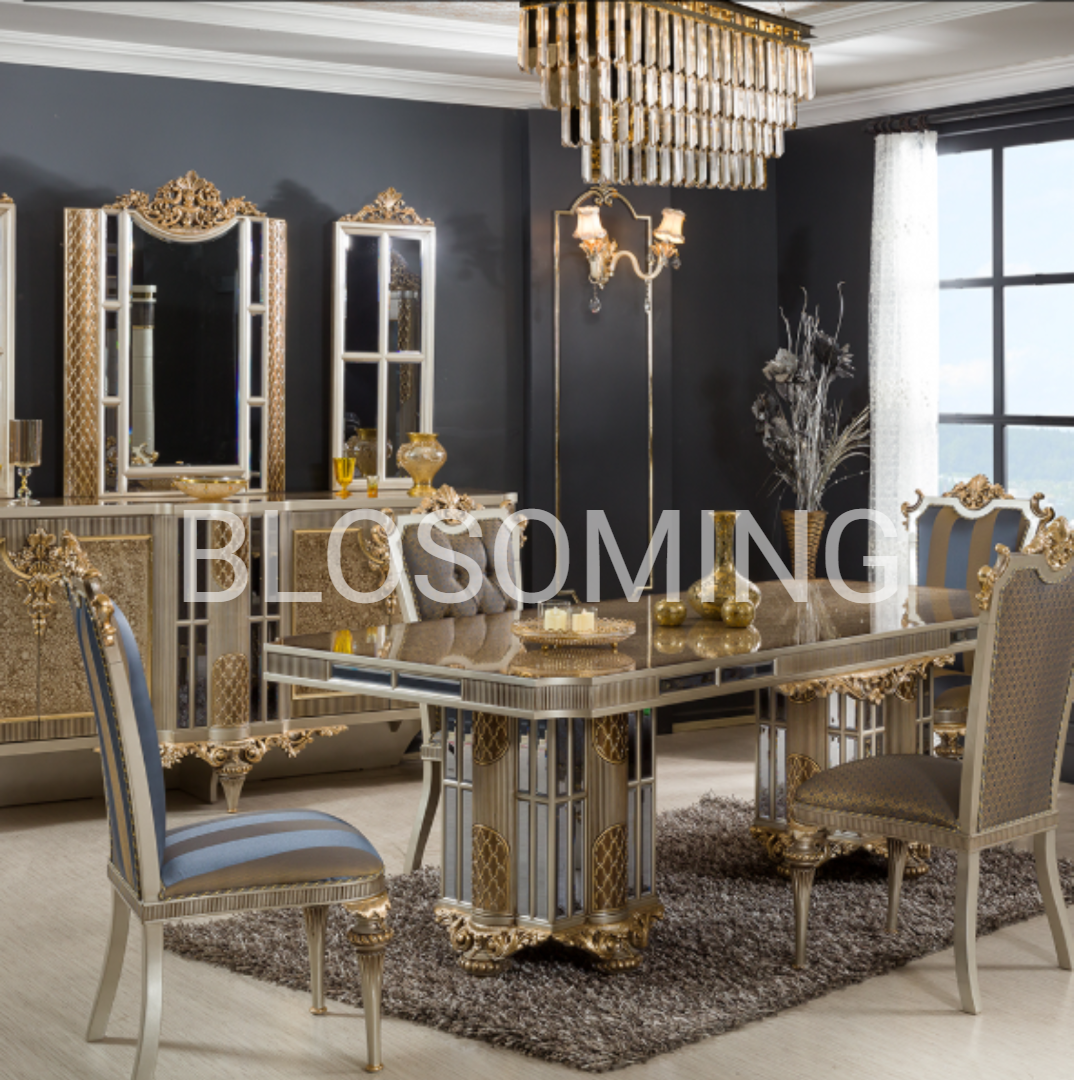Luxery Gray Color Bed Room & Dinning Room Set
